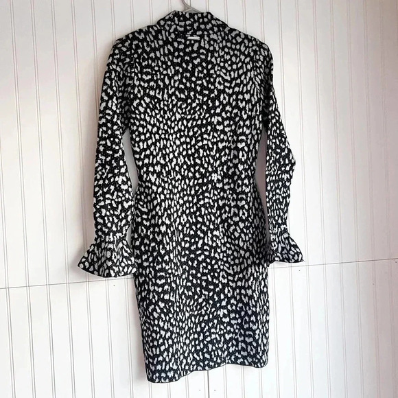 MICHAEL Michael Kors SZ S Black Animal Print Metallic Sweater Dress  NEW! - Picture 8 of 8